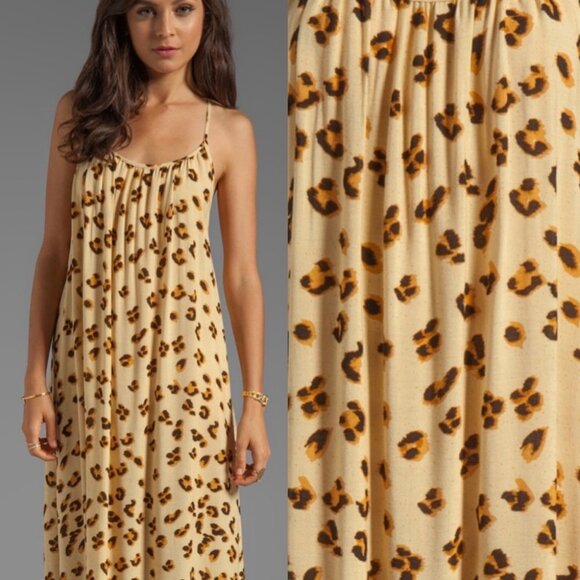 Revolve MinkPink Maxi Dress Wild Thing Leopard Print Ombre Bohemian Size XS Boho - Picture 9 of 13